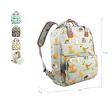 Collection of Doggy Print Canvas Rucksacks with measurements