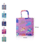 Collection of Kitty Pattern Foldaway Shopper Bags with measurments