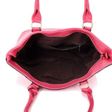 Top view open pink Lila Shopper Bag With Charm