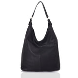 Front view black Tori V Slouch Tote Bag