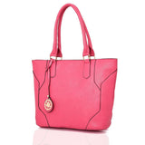 Side view pink Lila Shopper Bag With Charm