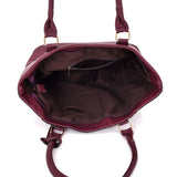 Top view open fuchsia Lila Shopper Bag With Charm