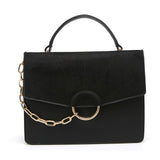 Front view black Chandra Colour Block Ring Bag