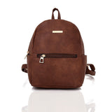 Front view red brown Persephone Metal Detail Backpack