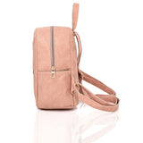 Side view pink Persephone Metal Detail Backpack