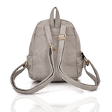 Rear view grey Eloise Quilted Rucksack