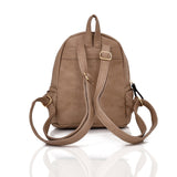 Rear view khaki Eloise Quilted Rucksack