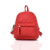 Front view red Eloise Quilted Rucksack