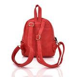 Rear view red Eloise Quilted Rucksack