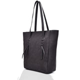 Side view dark grey Sammi Cross Stitch Shopper Bag