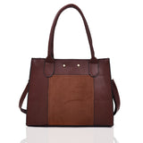 Front view brown Louise Front Panel Shopper Bag