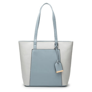 Front view grey Two Tone Travel Tote Bag