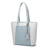 Side view grey Two Tone Travel Tote Bag