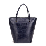 Front view navy blue Crina Mid Size Bag