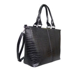 Side view black Willow Winged Tote Bag