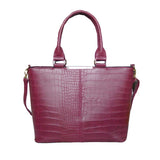 Front view burgundy Willow Winged Tote Bag
