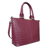 Side view burgundy Willow Winged Tote Bag