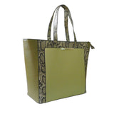 Side view green Darcie Tote Bag