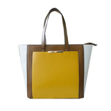 Front view mustard Darcie Tote Bag