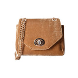 Front view gold Aphra Crossbody Turnlock Bag