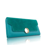 Side view teal Relia Purse