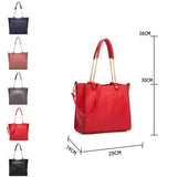 Collection of Hallie Tote Bags with measurements