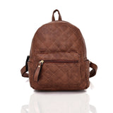 Front view red brown Eloise Quilted Rucksack